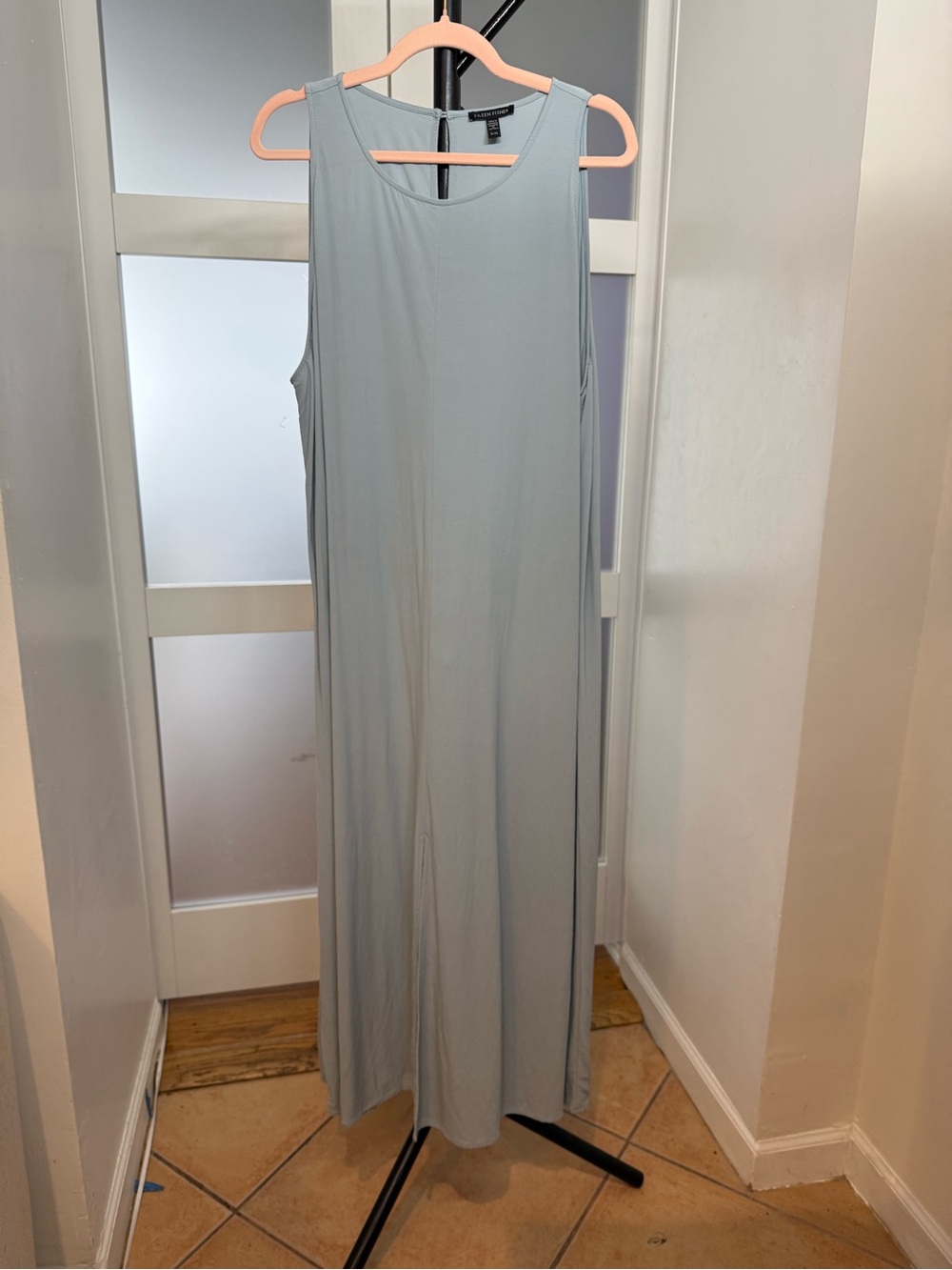 Eileen Fisher Tencel & Viscose Crepe Front Slit Maxi Dress, XL